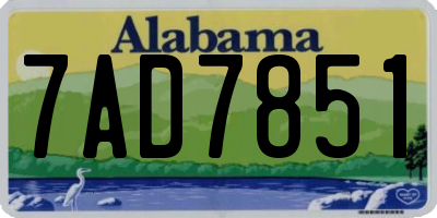 AL license plate 7AD7851
