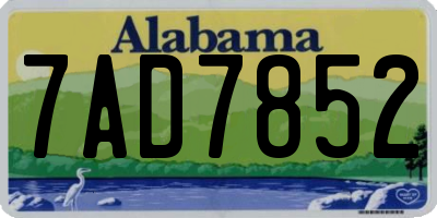 AL license plate 7AD7852