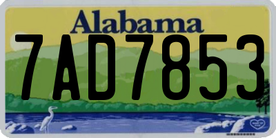 AL license plate 7AD7853
