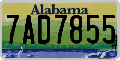 AL license plate 7AD7855