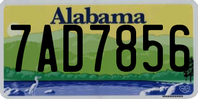 AL license plate 7AD7856
