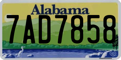 AL license plate 7AD7858