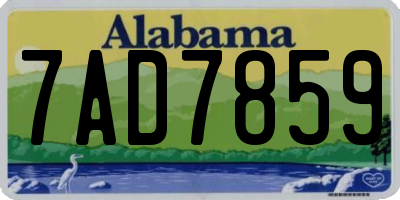 AL license plate 7AD7859