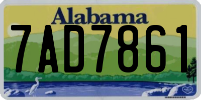 AL license plate 7AD7861