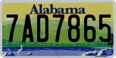 AL license plate 7AD7865