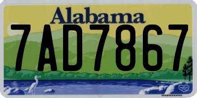 AL license plate 7AD7867