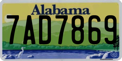 AL license plate 7AD7869