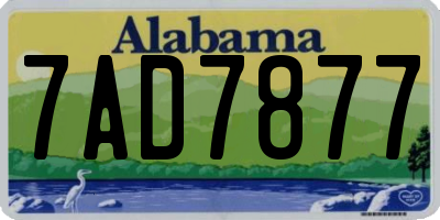 AL license plate 7AD7877