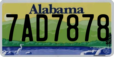 AL license plate 7AD7878