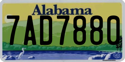 AL license plate 7AD7880