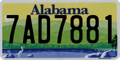AL license plate 7AD7881