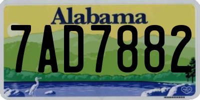 AL license plate 7AD7882