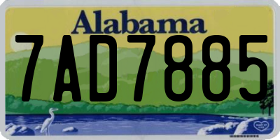 AL license plate 7AD7885
