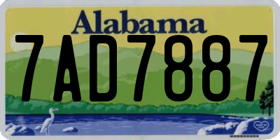 AL license plate 7AD7887