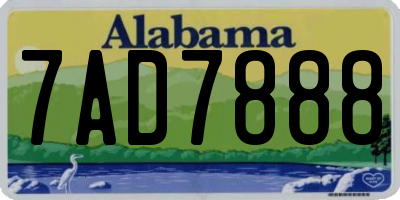 AL license plate 7AD7888