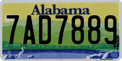 AL license plate 7AD7889