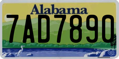 AL license plate 7AD7890