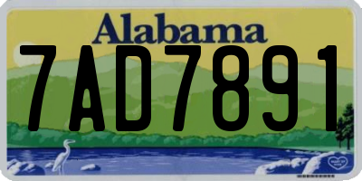 AL license plate 7AD7891