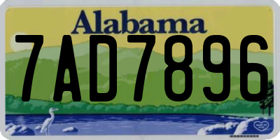AL license plate 7AD7896
