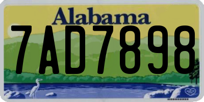 AL license plate 7AD7898
