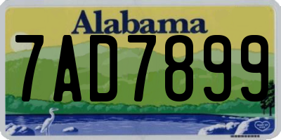 AL license plate 7AD7899