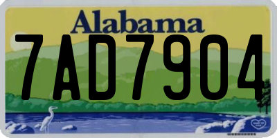AL license plate 7AD7904