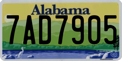 AL license plate 7AD7905