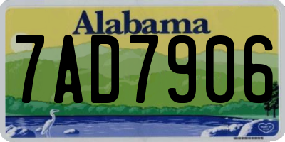 AL license plate 7AD7906