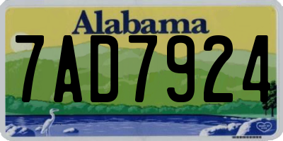 AL license plate 7AD7924