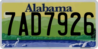 AL license plate 7AD7926