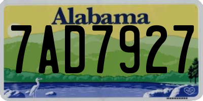 AL license plate 7AD7927