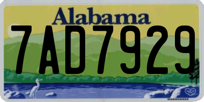 AL license plate 7AD7929