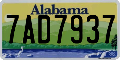 AL license plate 7AD7937