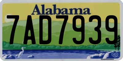 AL license plate 7AD7939