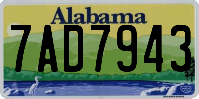 AL license plate 7AD7943