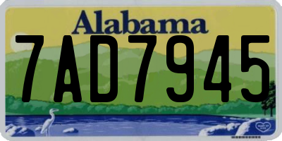 AL license plate 7AD7945