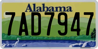 AL license plate 7AD7947