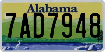 AL license plate 7AD7948