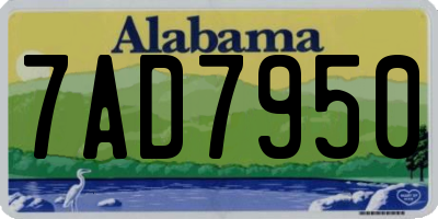 AL license plate 7AD7950