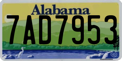 AL license plate 7AD7953