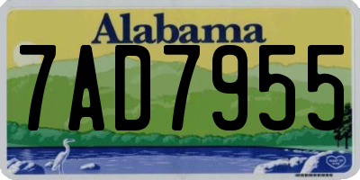 AL license plate 7AD7955