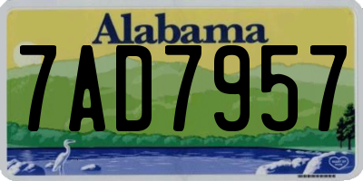 AL license plate 7AD7957