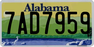 AL license plate 7AD7959