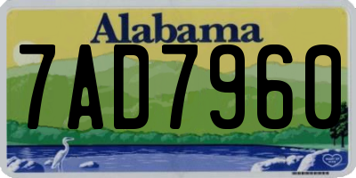AL license plate 7AD7960