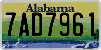 AL license plate 7AD7961