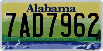 AL license plate 7AD7962