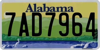 AL license plate 7AD7964