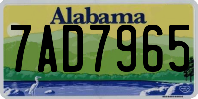 AL license plate 7AD7965