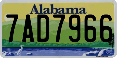 AL license plate 7AD7966