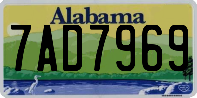 AL license plate 7AD7969